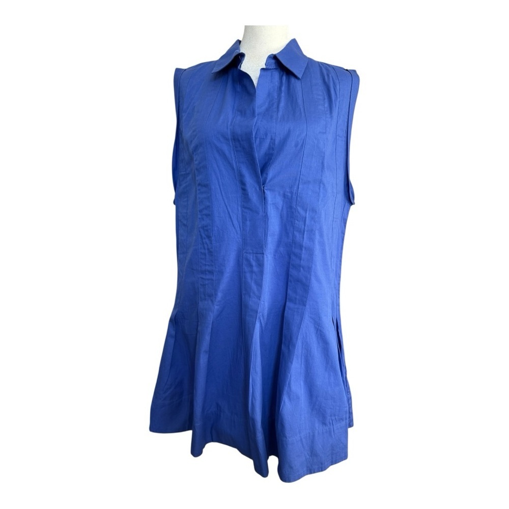 NWT Free People Blue Sleeveless Button Up Tunic - Size Small